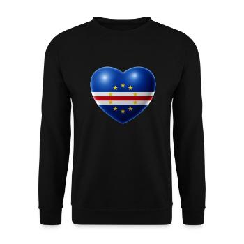 Heart (Cap-Vert / Cabo Verde) - Sweat-shirt Unisexe - noir - Devant - Alina (178cm) & Michal (187cm)