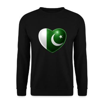 Heart (Pakistan) - Unisex Sweatshirt - black - Front - Alina (178cm) & Michal (187cm)
