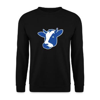 kuhkopf - Unisex Pullover - Schwarz - Vorne - Alina (178cm) & Michal (187cm)