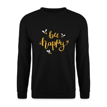 être heureux - Sweat-shirt Unisexe - noir - Devant - Alina (178cm) & Michal (187cm)