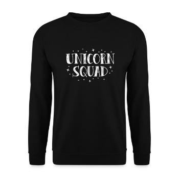 Licorne Squad pour les Princesses Glitter Unicorn - Sweat-shirt Unisexe - noir - Devant - Alina (178cm) & Michal (187cm)