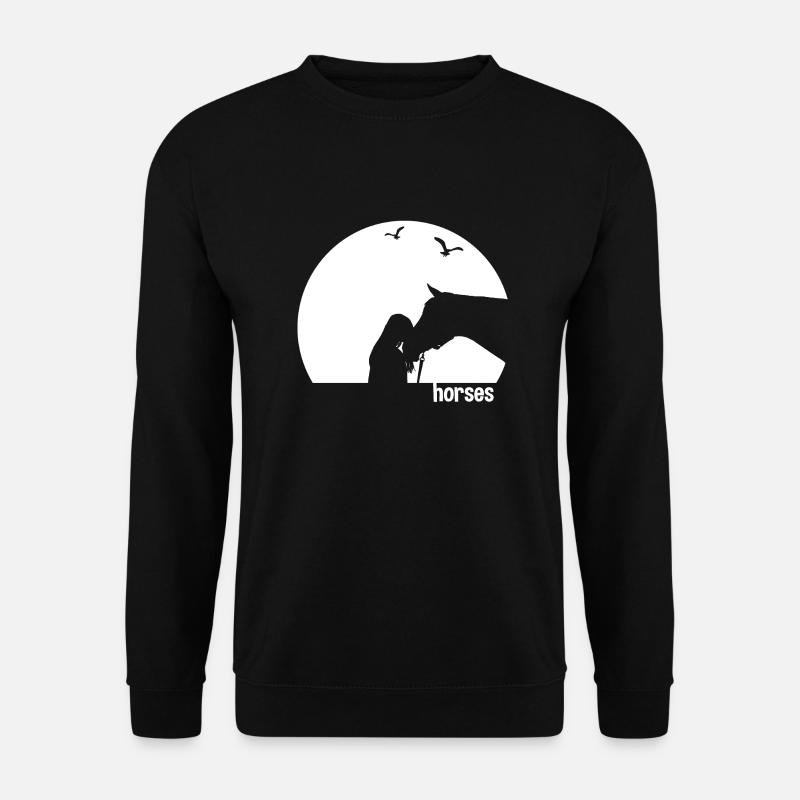 Pferde Freundschaft - Unisex Pullover - Schwarz