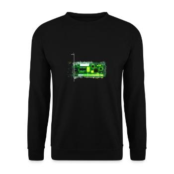 Carte PCB brillante - Sweat-shirt Unisexe - noir - Devant - Alina (178cm) & Michal (187cm)