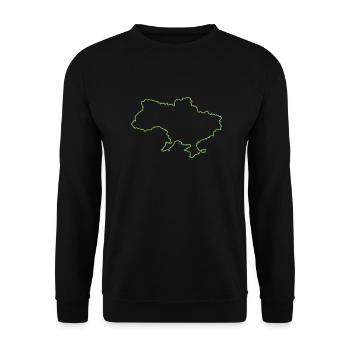 Ukraine - Unisex Pullover - Schwarz - Vorne - Alina (178cm) & Michal (187cm)