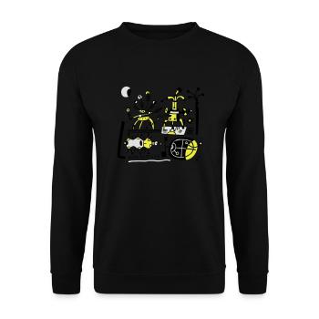 Da wo alles anders ist - Unisex Pullover - Schwarz - Vorne - Alina (178cm) & Michal (187cm)