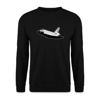 Space Shuttle (no emblems) - Unisex Sweatshirt - black - Front - Alina (178cm) & Michal (187cm)