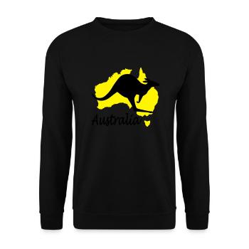 australia australien - Unisex Pullover - Schwarz - Vorne - Alina (178cm) & Michal (187cm)