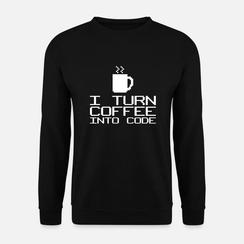 I Turn Coffee Into Code - Unisex Sweatshirt - black