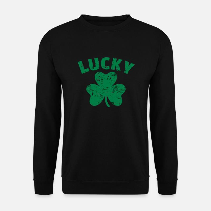 Lucky shamrock - Unisex Pullover - Schwarz