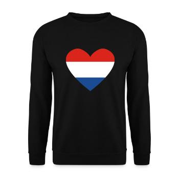 Coeur Pays-Bas Hollande - Sweat-shirt Unisexe - noir - Devant - Alina (178cm) & Michal (187cm)