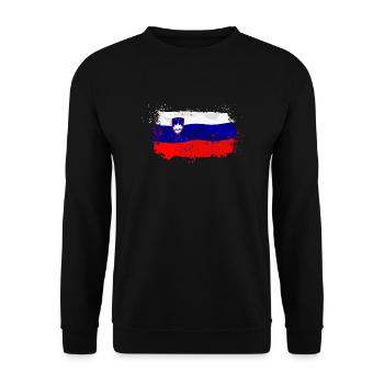Slovenia Flag - Unisex Pullover - Schwarz - Vorne - Alina (178cm) & Michal (187cm)