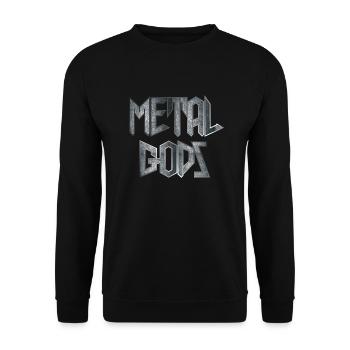 METAL GODS - Unisex Sweatshirt - black - Front - Alina (178cm) & Michal (187cm)