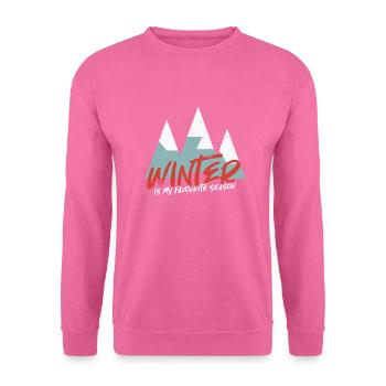 Winter is my favourite season (Snowy Mountains) - Unisex Pullover - Pink - Vorne