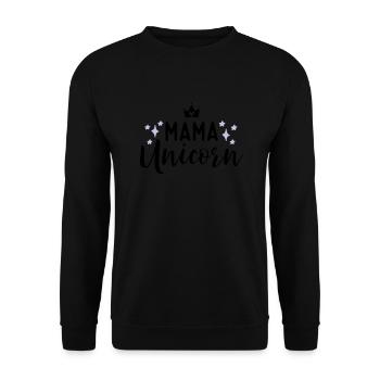 Unicorn - Sweat-shirt Unisexe - noir - Devant - Alina (178cm) & Michal (187cm)