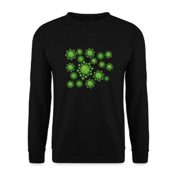 Virus Bacteria Germ Corona Sars COVID19 Gift - Unisex Sweatshirt - black - Front - Alina (178cm) & Michal (187cm)