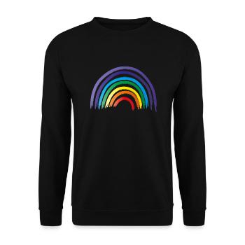 Rainbow as a symbol of hope and equality - Unisex Sweatshirt - black - Front - Alina (178cm) & Michal (187cm)