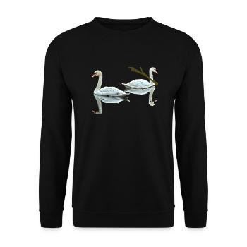 Cygnes - Sweat-shirt Unisexe - noir - Devant - Alina (178cm) & Michal (187cm)