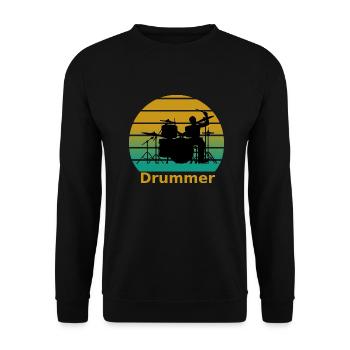 Drummer - Unisex Pullover - Schwarz - Vorne - Alina (178cm) & Michal (187cm)