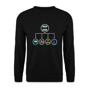 Analyse des données Data Geek Engineering Business - Sweat-shirt Unisexe - noir - Devant - Alina (178cm) & Michal (187cm)