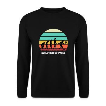 Evolucion Padel Design für alle paddle - Unisex Pullover - Schwarz - Vorne - Alina (178cm) & Michal (187cm)