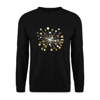 golden dandelion - Unisex Sweatshirt - black - Front - Alina (178cm) & Michal (187cm)