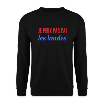 Je peux pas j'ai Les landes - Sweat-shirt Unisexe - noir - Devant - Alina (178cm) & Michal (187cm)