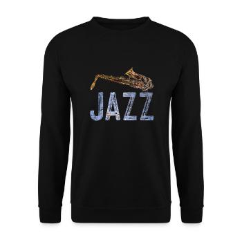 Jazz - Unisex Pullover - Schwarz - Vorne - Alina (178cm) & Michal (187cm)