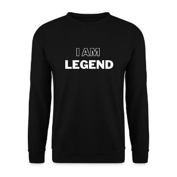 I am legend - die Legende lebt! - Unisex Pullover - Schwarz - Vorne - Alina (178cm) & Michal (187cm)