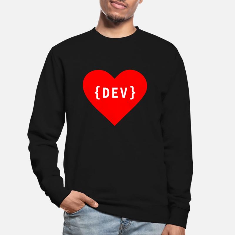 Software Developer, Liebe Code DEV Développeur Tag Sweat-shirt Unisexe