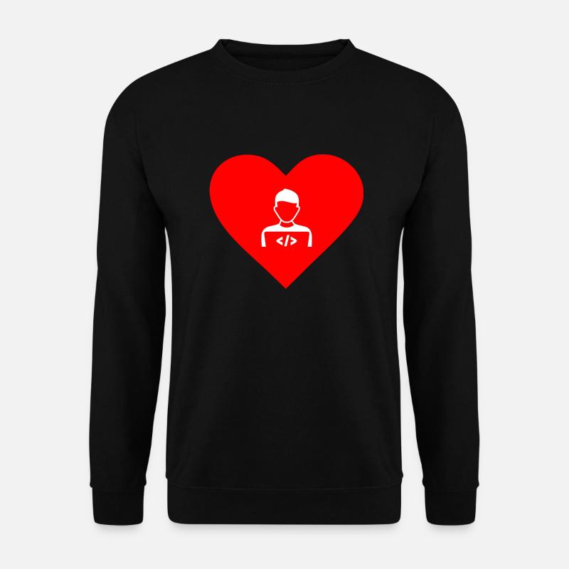 Verliebt in Software Developer, Softwareentwickler - Unisex Pullover - Schwarz