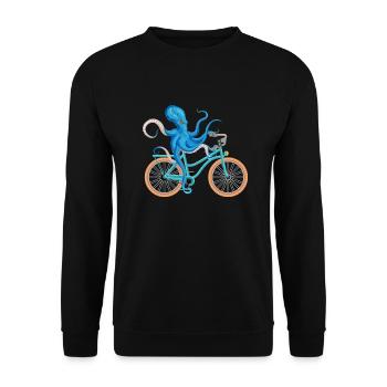 Octopus Cycling - Unisex Pullover - Schwarz - Vorne - Alina (178cm) & Michal (187cm)