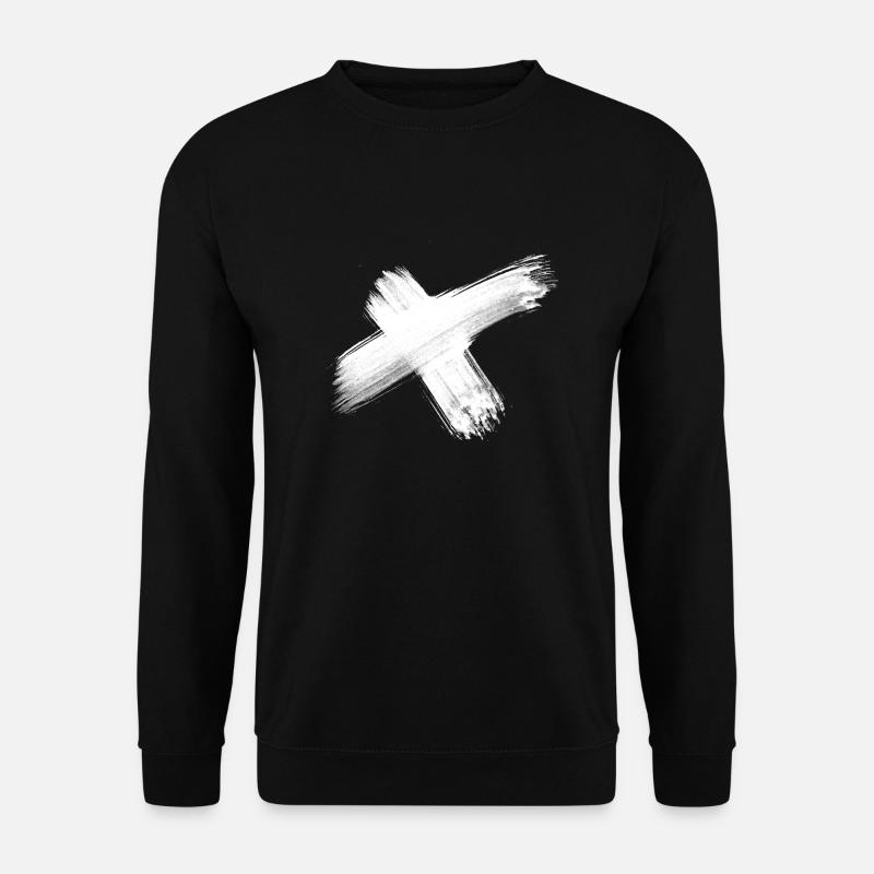x weiss - Unisex Pullover - Schwarz