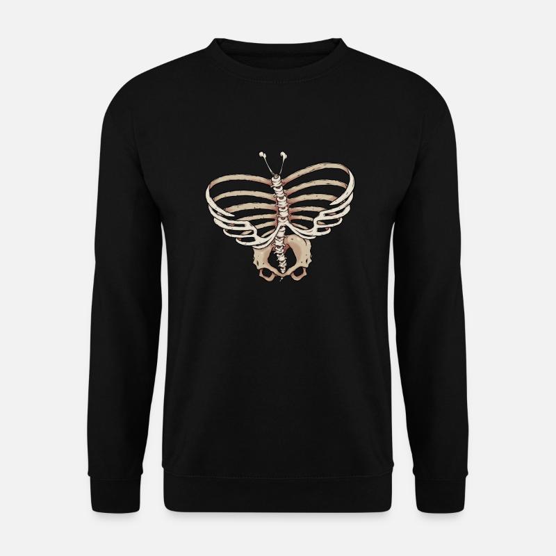 Schmetterling Skelett - Unisex Pullover - Schwarz