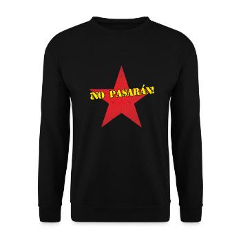 No Pasaran Communism Communist Gift - Unisex Sweatshirt - black - Front - Alina (178cm) & Michal (187cm)