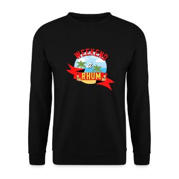 Weekend rhum cadeau humour fête alcool homme femme - Sweat-shirt Unisexe - noir - Devant - Alina (178cm) & Michal (187cm)