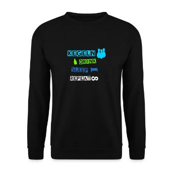 Kegeln - Unisex Pullover - Schwarz - Vorne - Alina (178cm) & Michal (187cm)