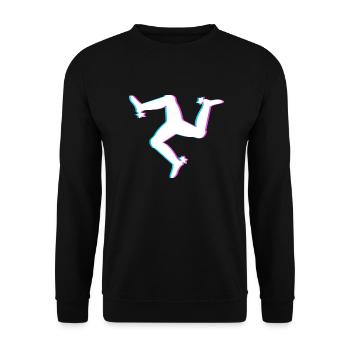 3 Beine und 3 Füße - Unisex Pullover - Schwarz - Vorne - Alina (178cm) & Michal (187cm)