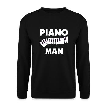 Piano Man - Unisex Pullover - Schwarz - Vorne - Alina (178cm) & Michal (187cm)