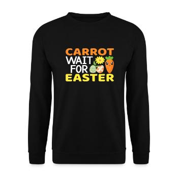 Carrot wait for Easter - Unisex Pullover - Schwarz - Vorne - Alina (178cm) & Michal (187cm)