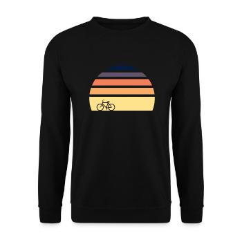 Bicycle Sunset - Unisex Sweatshirt - black - Front - Alina (178cm) & Michal (187cm)