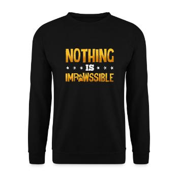 Animal Control Officer Nothing Is Impawssible - Unisex Sweatshirt - black - Front - Alina (178cm) & Michal (187cm)