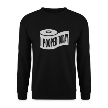 I pooped today Zitat - Unisex Pullover - Schwarz - Vorne - Alina (178cm) & Michal (187cm)