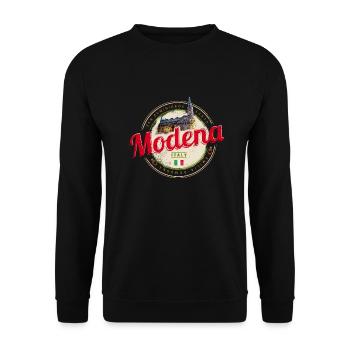 Modena Emilia-Romagna Balsamico Design Italien - Unisex Pullover - Schwarz - Vorne - Alina (178cm) & Michal (187cm)