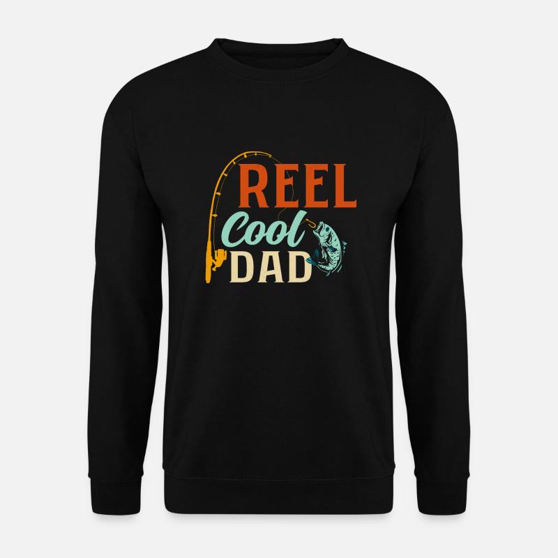 Reel Cool Dad Fisherman Angler - Unisex Pullover - Schwarz