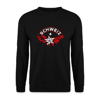 Swiss gentian - Unisex Sweatshirt - black - Front - Alina (178cm) & Michal (187cm)