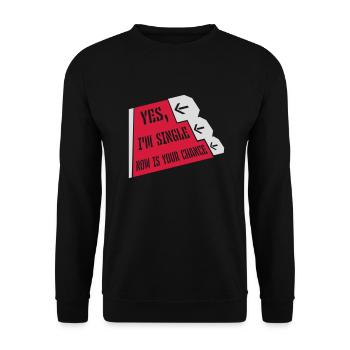 single now your chance - Unisex Pullover - Schwarz - Vorne - Alina (178cm) & Michal (187cm)