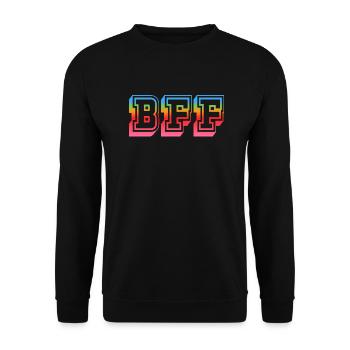 BFF Tshirt rainbowstar - Unisex Sweatshirt - black - Front - Alina (178cm) & Michal (187cm)