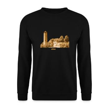 Iéna Fuchsturm Thuringe locale montagne Burg Kirchberg - Sweat-shirt Unisexe - noir - Devant - Alina (178cm) & Michal (187cm)
