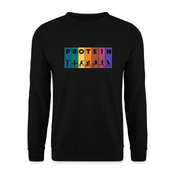 Protein - Unisex Sweatshirt - black - Front - Alina (178cm) & Michal (187cm)