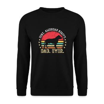 American Staffordshire Bull Terrier Staffy Dog - Unisex Sweatshirt - black - Front - Alina (178cm) & Michal (187cm)